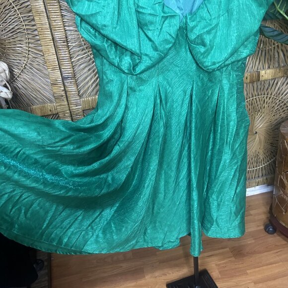 The Clothing Company Womens Ruffle Detail Short Dress Green Size Large - Picture 7 of 8